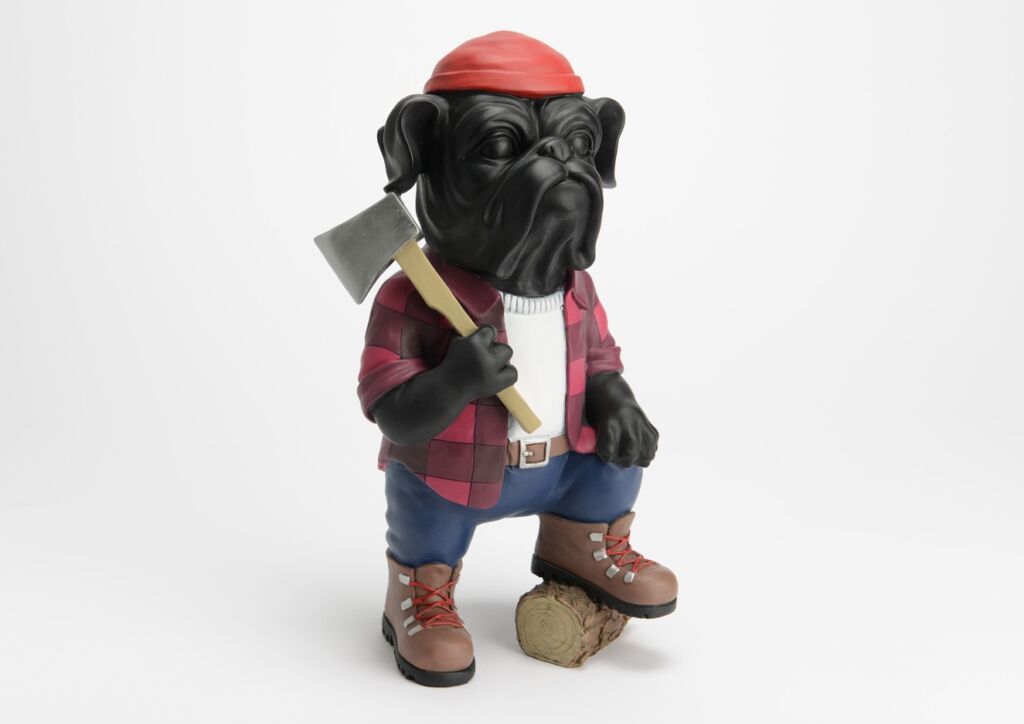 CHIEN BUCHERON QUEBECOIS EN RESINE - Photo N°1