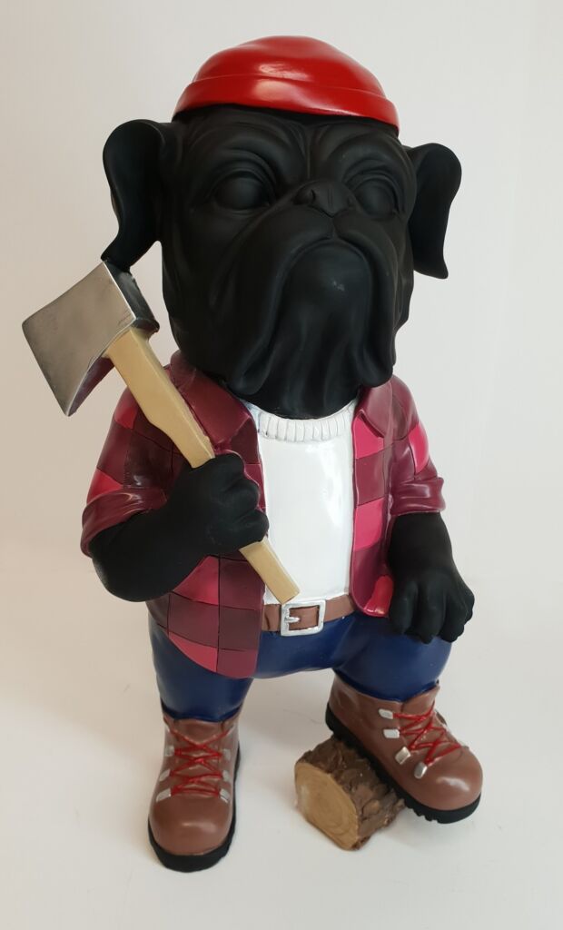 CHIEN BUCHERON QUEBECOIS EN RESINE - Photo N°4
