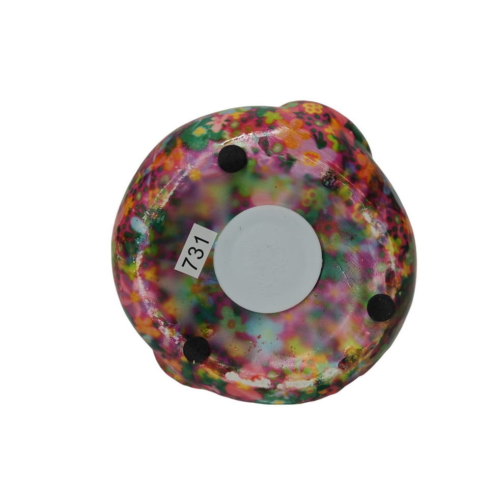 TIRELIRE CANARD DUCKY POMME PIDOU ROSE ET PETITE FLEURS - Photo N°2