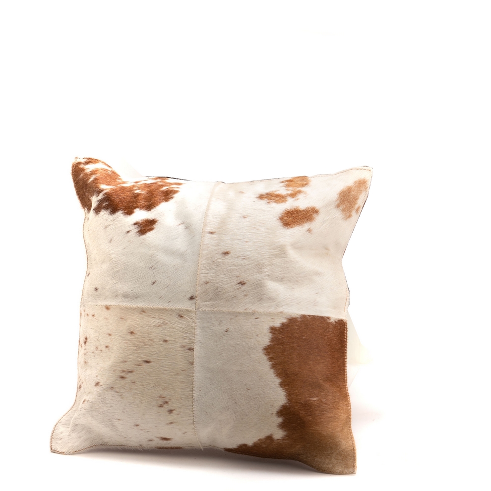 COUSSIN SKIN MARRON PEAU DE VACHE 40 X 40 CM - Photo N°1