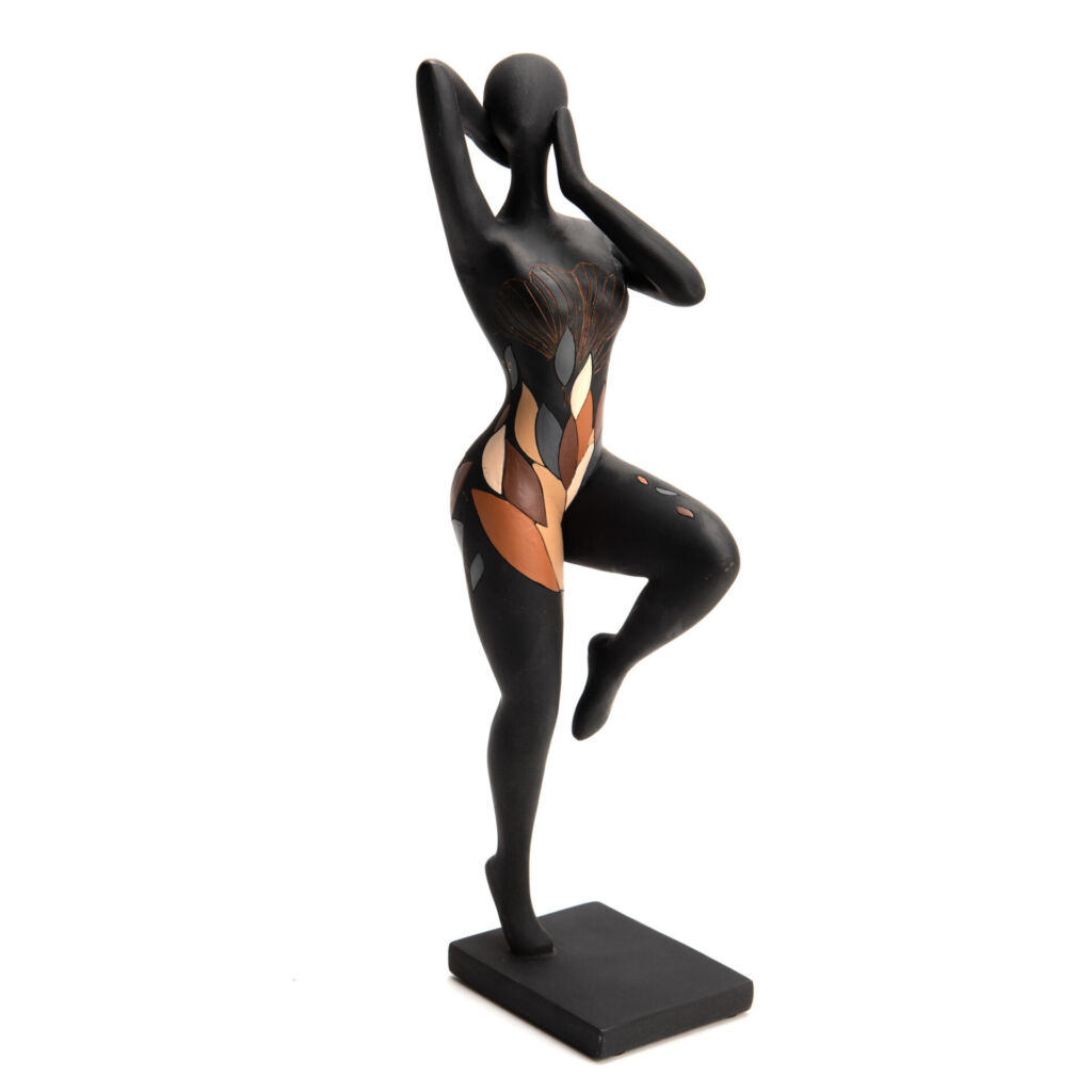 STATUE FEMME ELINE NOIRE H 40 CM - Photo N°1