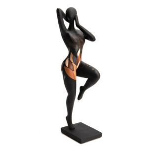 STATUE FEMME ELINE NOIRE H 40 CM