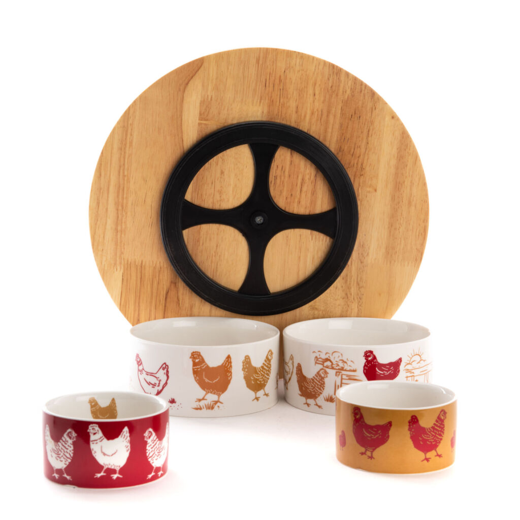 COFFRET PLATEAU TOURNANT 4 BOLS MAGGIE   8 X 31 X 31 CM - Photo N°2