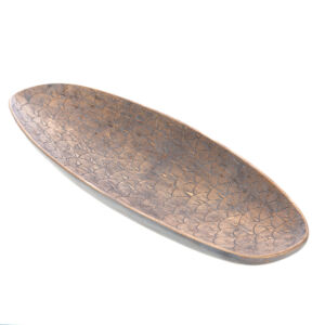 COUPE CENTRE DE TABLE EN RESINE  DORE 53 X 5 X 18 CM