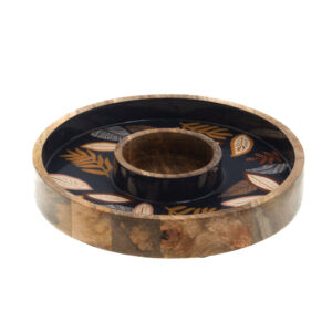 PLAT APERO ROND JULIAN EN BOIS DE MANGUIER DIAMETRE 25 CM