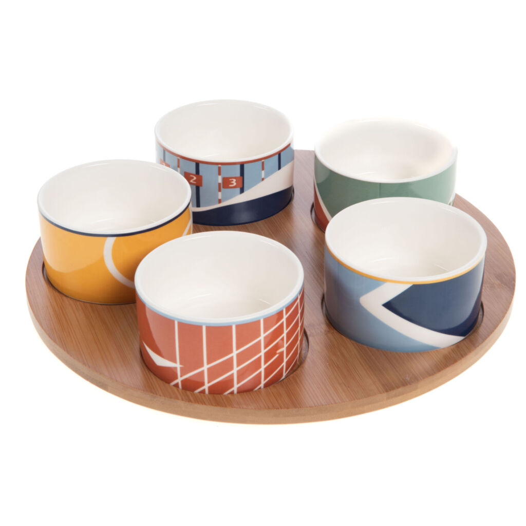 PLAT APERO 5 BOLS COLLECTION JOE 29 X 29 X 7 CM - Photo N°2