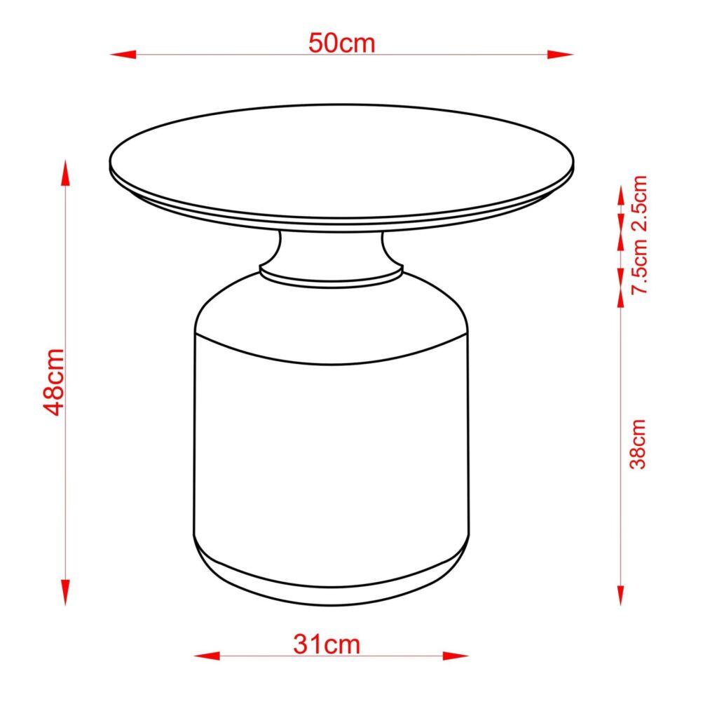 TABLE BASSE EN MANGUIER VERNIS JOYAU 50 X 56 X 50 CM - Photo N°4