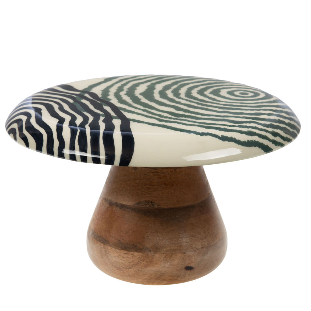 PRESENTOIR A GATEAU AXEL EN BOIS DE MANGUIER  29 X 17 X 29 CM - Photo N°1