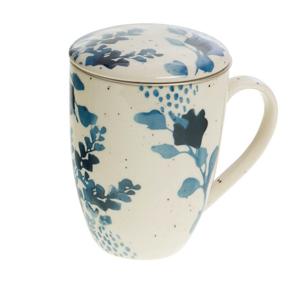MUG FILTRE TISANIERE LISON BLEU  12 X 13 X 9 CM 320ML - Photo N°3