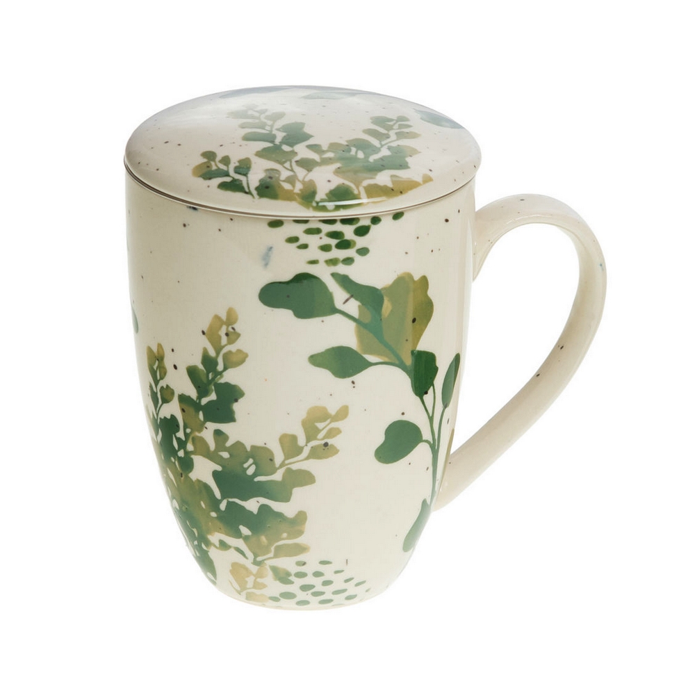 MUG FILTRE TISANIERE LISON VERT 12 X 13 X 9 CM 320ML - Photo N°3