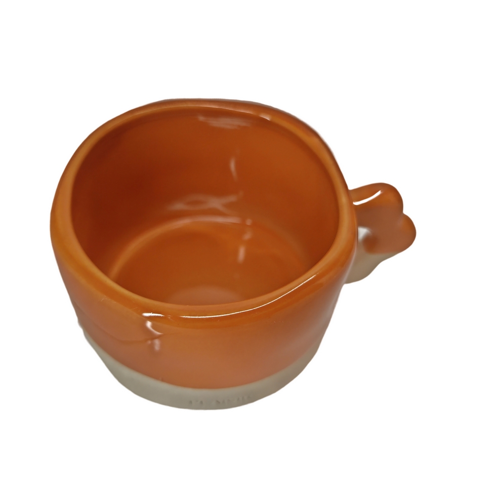 MUG HAWA PORCELAINE CARAMEL ET SABLE 9 X 7 CM - Photo N°2