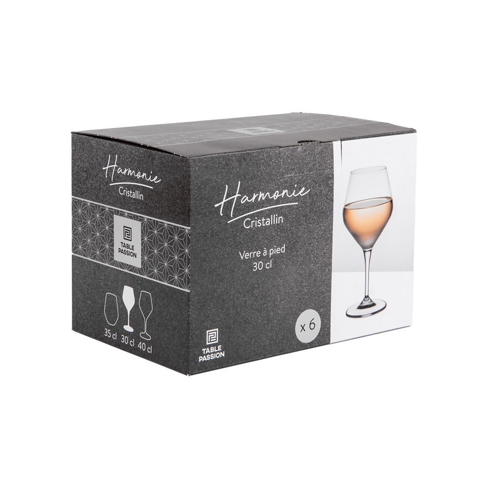 COFFRET DE 6 VERRES A VIN HARMONIE 30 CL - Photo N°2