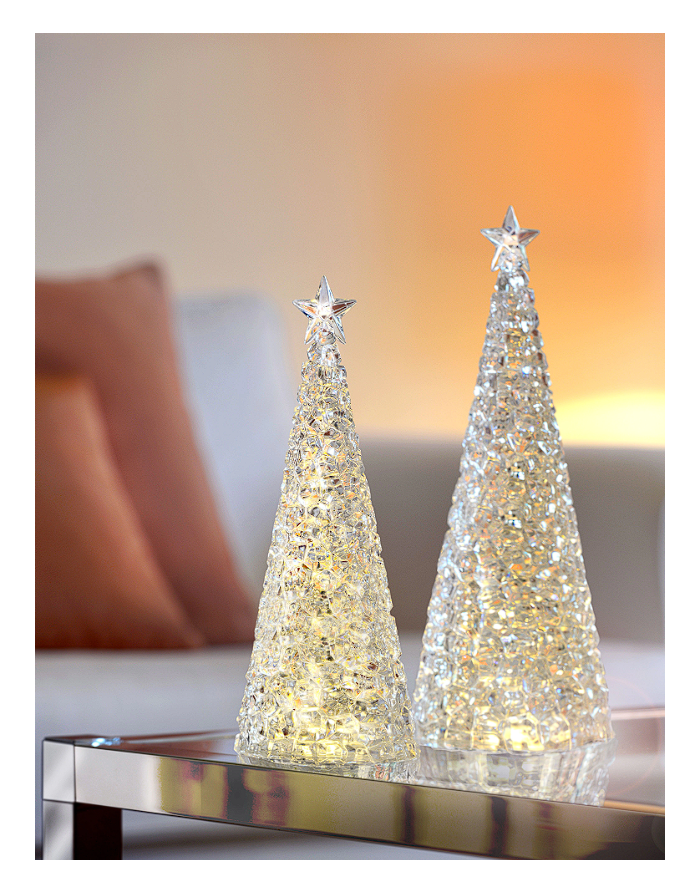 SAPIN CONE LAMPE DECORATION PAILLETTES MOBILES 44 CM - Photo N°1