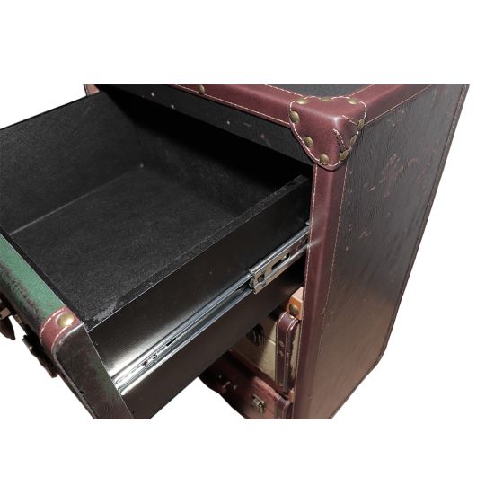 MEUBLE VALISE POUR RANGEMENT 3 TIROIRS MULTICOLORE 40 X 63 X 31 CM - Photo N°4
