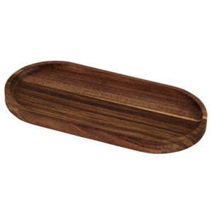 PLATEAU OVALE EN BOIS D'ACACIA 25 X 1.5 X 12 CM