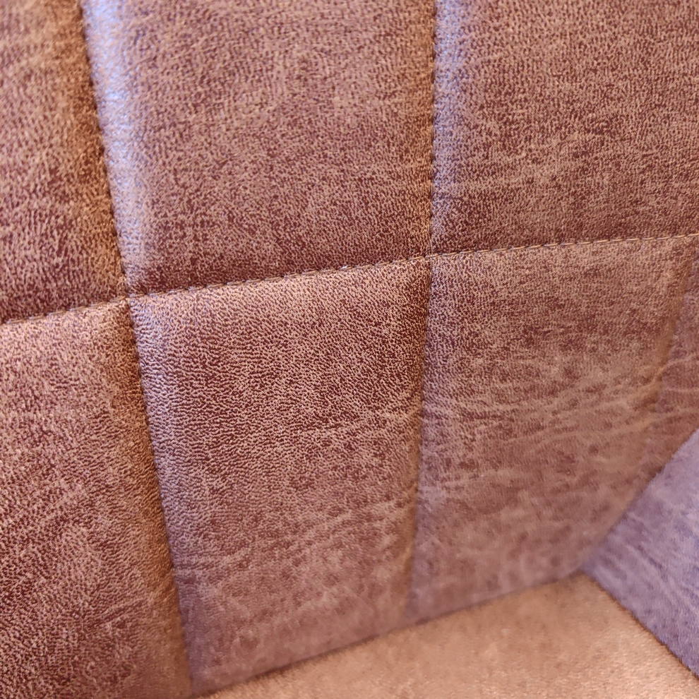 CHAISE DINA MICROFIBRE PIEDS NOIR METAL TISSU MARRON 56 X 86 X 59.5 CM - Photo N°2