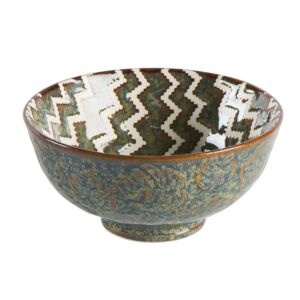 BOL COUPELLE EBBA VERT BLEU INTERIEUR ZEBRURES BLANCHE 12 X 5.5 CM