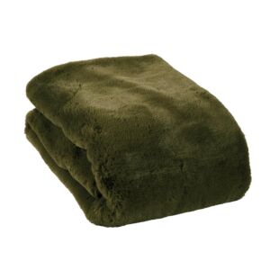 PLAID LUXE NORVEIG COULEUR KAKI 152 X 127 CM