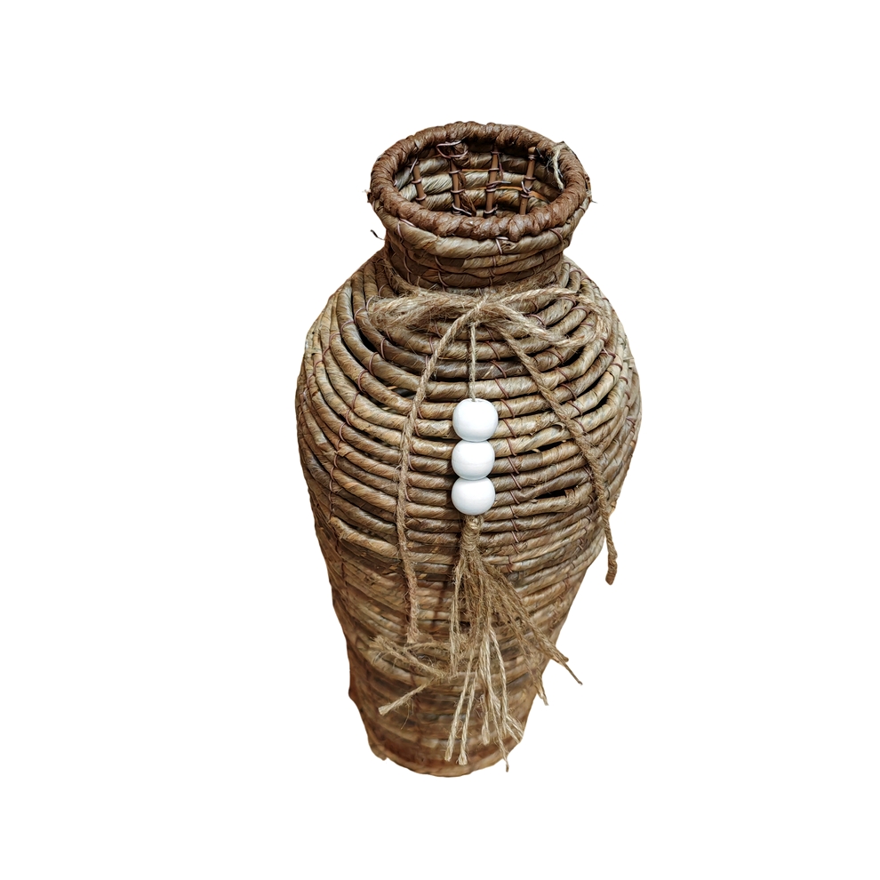 VASE DECORATIF FEUILLE DE BANANIER 17 X 48 X 17 - Photo N°2