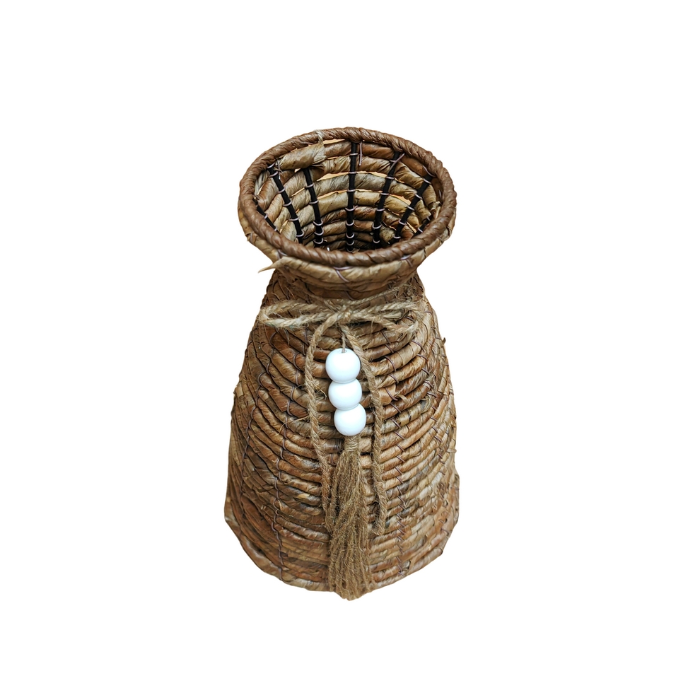 VASE DECORATIF FEUILLE DE BANANIER 18.5 X 31 X 18.5 - Photo N°3