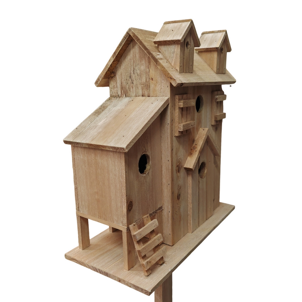 CABANE A OISEAUX SUR PIED ESPRIT CHALET 33 X 36(85) X 16 CM - Photo N°3