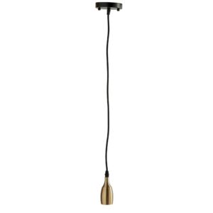 SUSPENSION DOUILLE FINITION METAL BRONZE FIL TISSE E27 150 X 10 CM