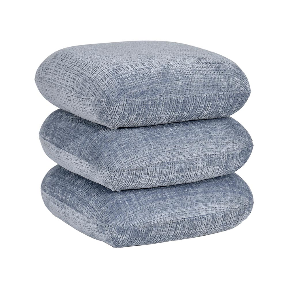 POUF TOURNANT FLOW COULEUR GRIS BLEU44 X 44.5 X 44 CM - Photo N°4