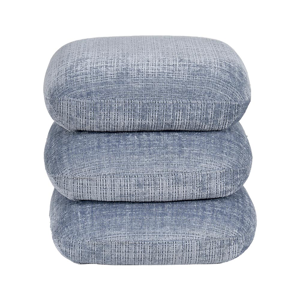 POUF TOURNANT FLOW COULEUR GRIS BLEU44 X 44.5 X 44 CM - Photo N°3
