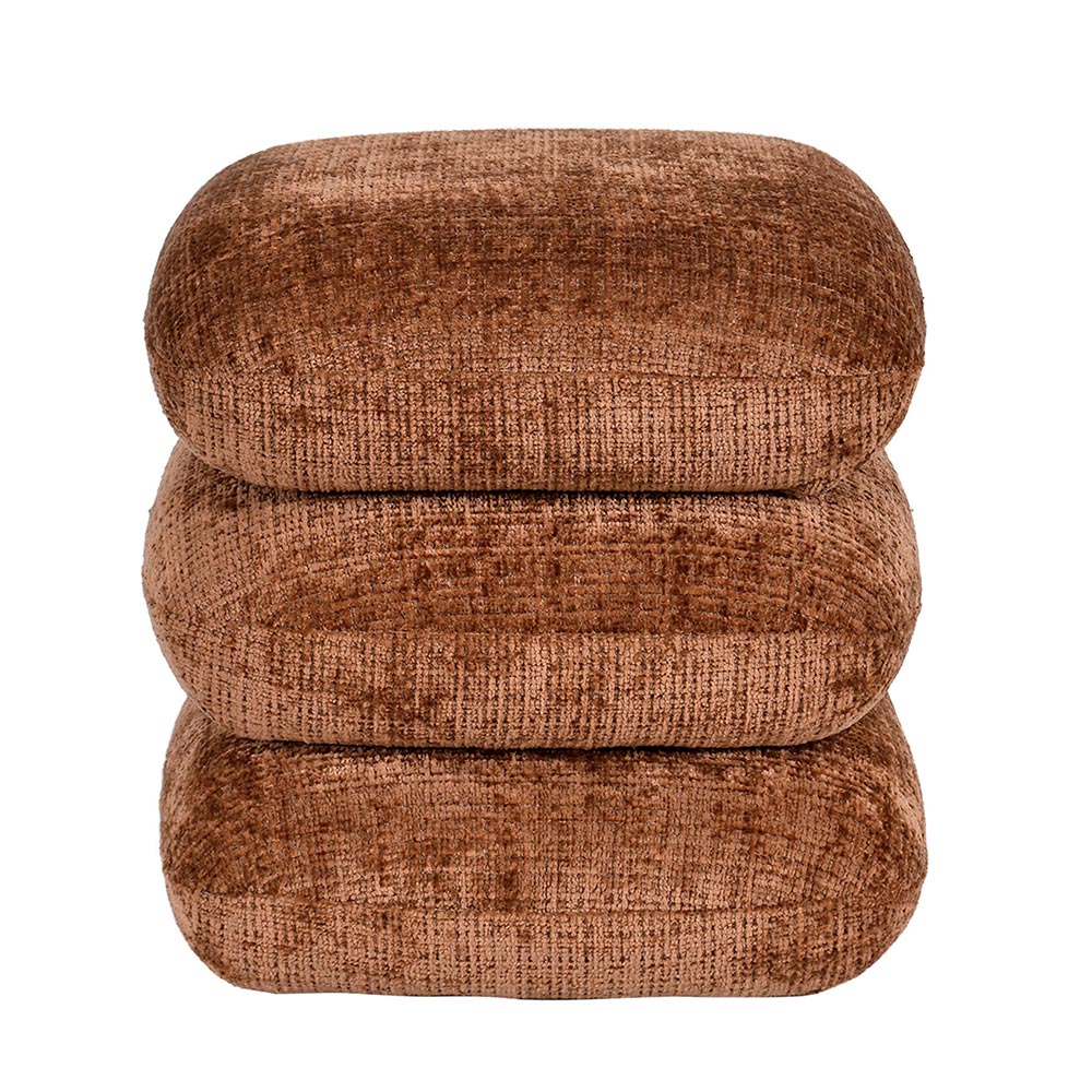 POUF TOURNANT FLOW COULEUR TERRACOTTA 44 X 44.5 X 44 CM - Photo N°3