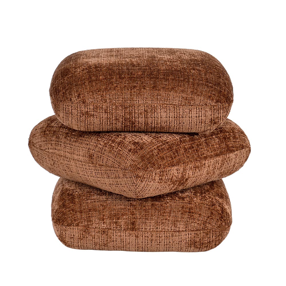 POUF TOURNANT FLOW COULEUR TERRACOTTA 44 X 44.5 X 44 CM - Photo N°1