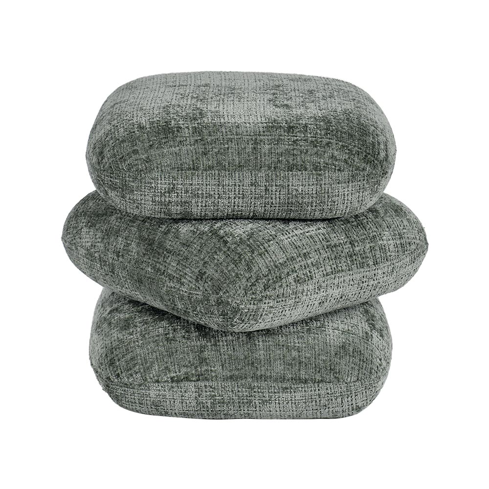 POUF TOURNANT FLOW COULEUR KAKI 44 X 44.5 X 44 CM - Photo N°1