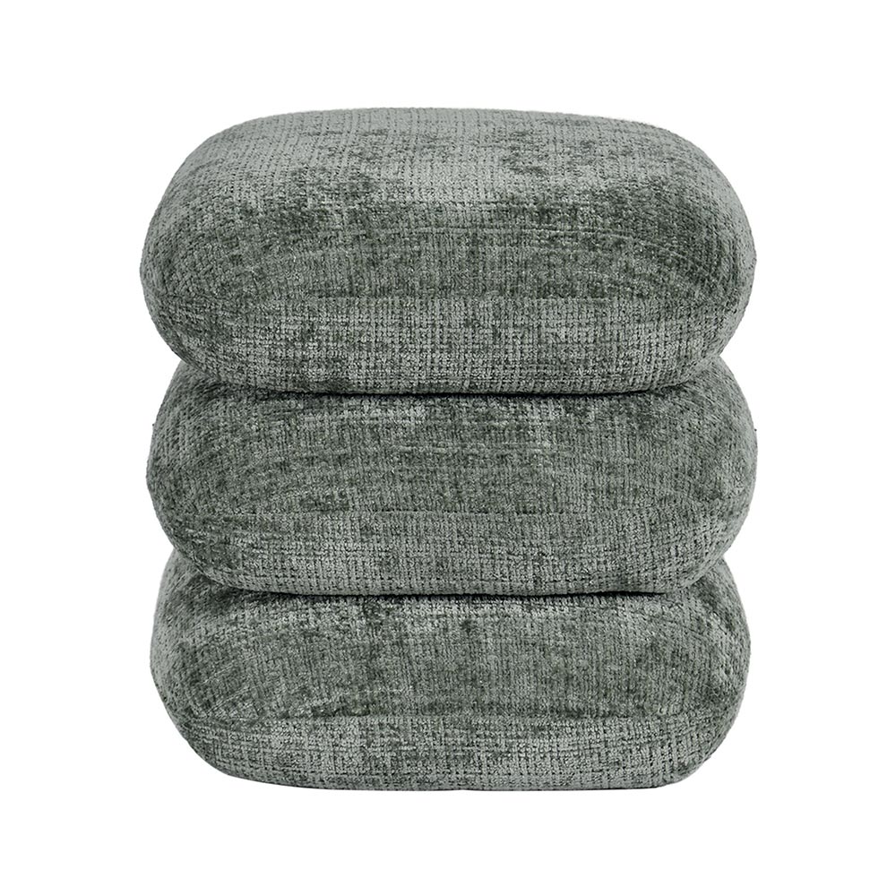 POUF TOURNANT FLOW COULEUR KAKI 44 X 44.5 X 44 CM - Photo N°4