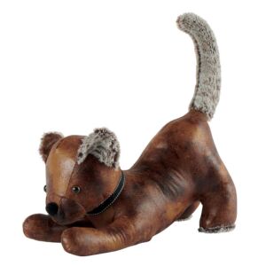 BLOQUE PORTE CHAT FACON VIEUX CUIR