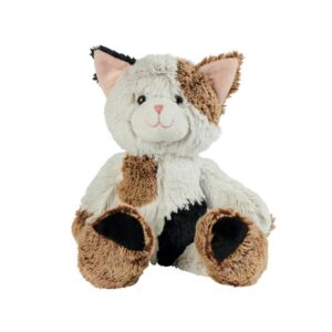 PELUCHE CHAT GABRIEL MARRON ECRU ET NOIR  30  cm