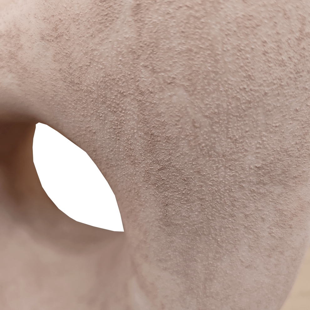 VASE TERRE CUITE COLORIS ARGILE DOUBLEMENT AJOURE AU CENTRE 28 X 40 X 11.5 CM - Photo N°4