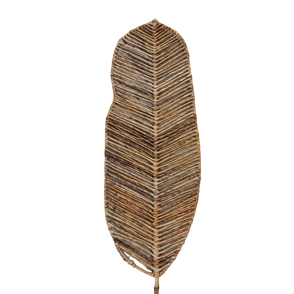 FEUILLE DECORATIVE SUR TIGE DE BAMBOU EN FEUILLE DE BANANIER  38 X 200 X 2 CM - Photo N°2
