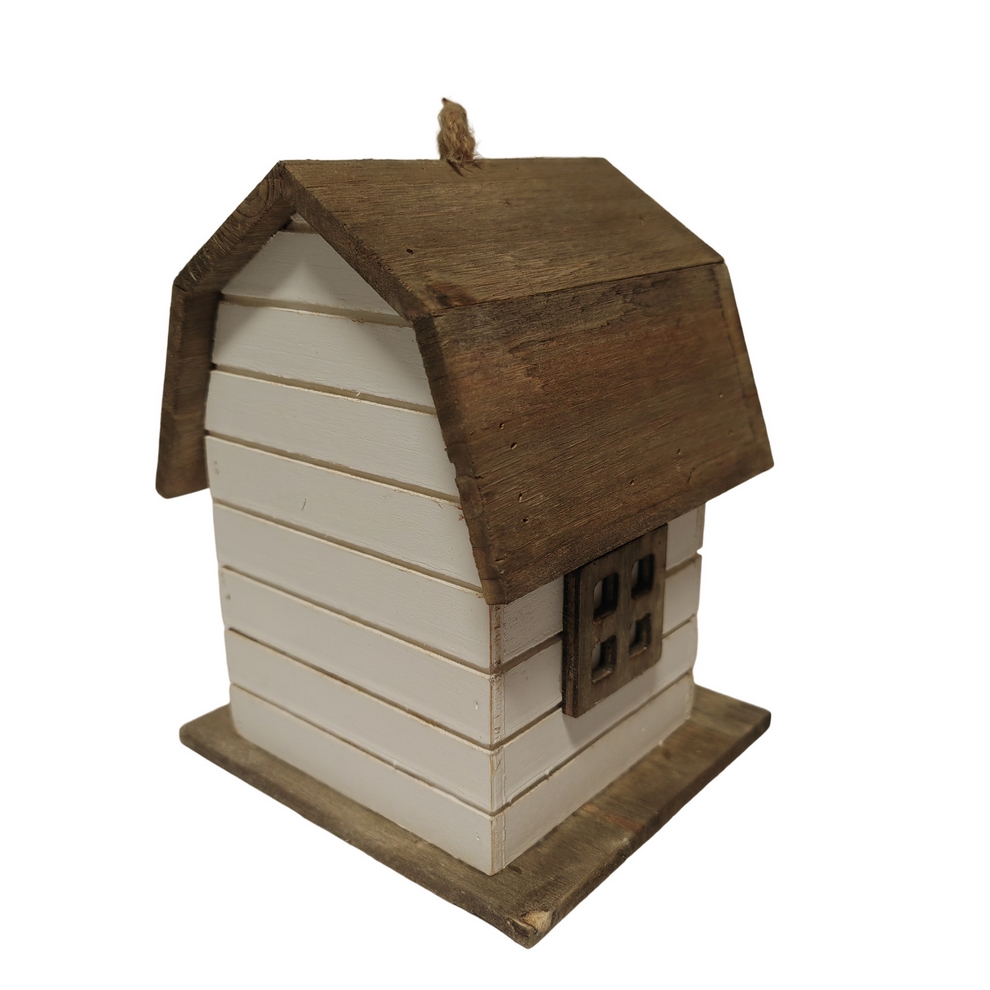 CABANE A OISEAUX TOIT GRISE ET BLANC 18 X 21 X 15.5 CM - Photo N°2