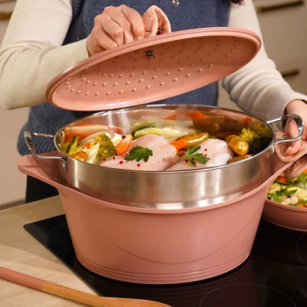 L'INCROYABLE COCOTTE 33 CM COULEUR ROSE GUIMAUVE SANS BOUTON NI MANIQUE - Photo N°3