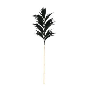 PLUME DECORATIVE SUR TIGE DE BAMBOU FLEUR DE RAYUNG NOIRE  30 X 200 X 4 CM