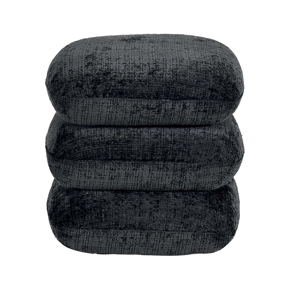 POUF TOURNANT FLOW COULEUR ANTHRACITE 44 X 44.5 X 44 CM - Photo N°3