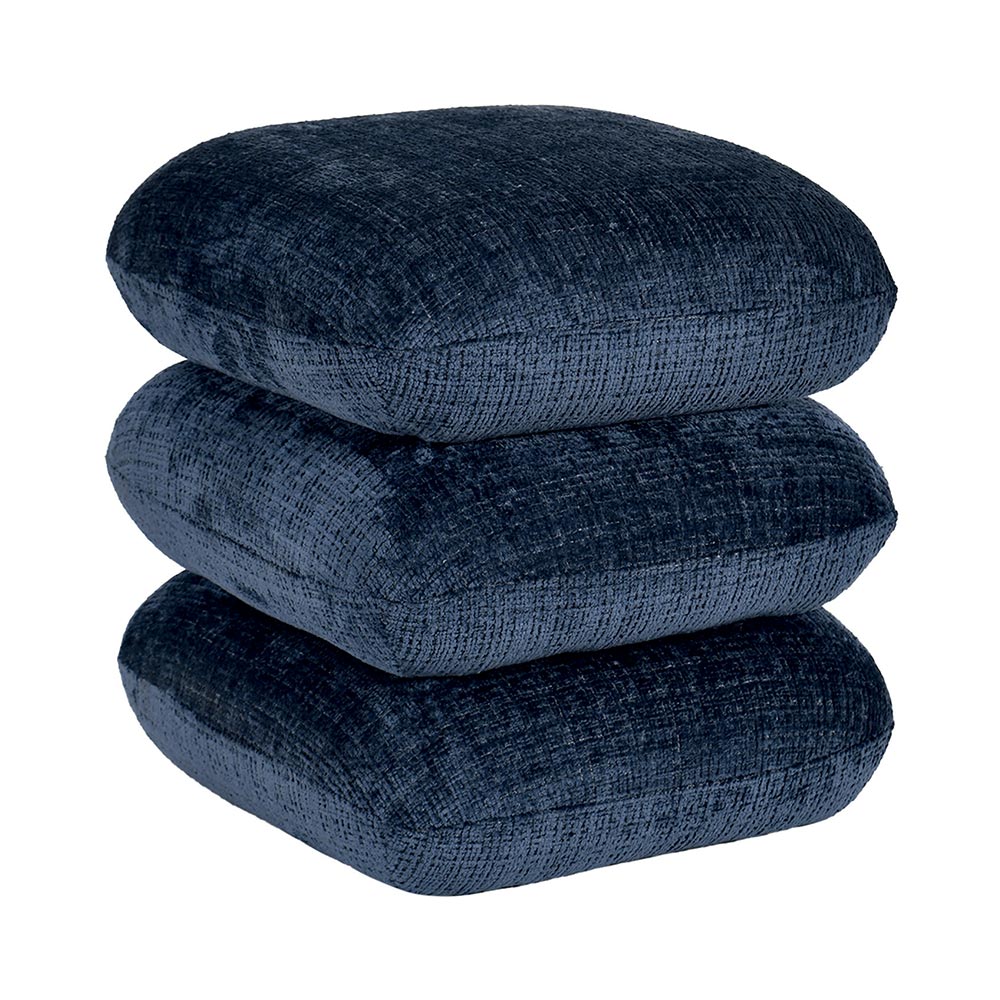 POUF TOURNANT FLOW COULEUR BLEU NUIT 44 X 44.5 X 44 CM - Photo N°3