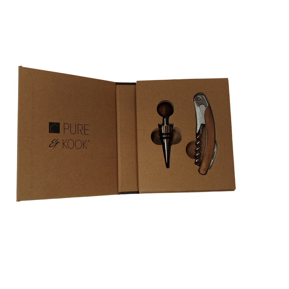 COFFRET SOMMELIER TIRE BOUCHON ET BOUCHON CHROME - Photo N°3