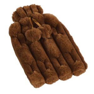 BOUILLOTTE TERRACOTTA EN FAUSSE FOURRURE 34 X 21.5 CM