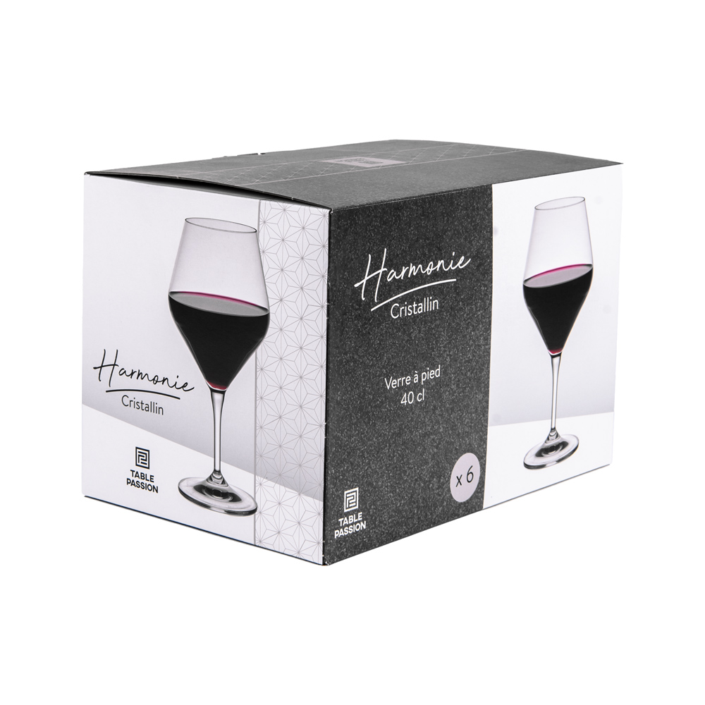 COFFRET DE 6 VERRES A VIN HARMONIE 40 CL - Photo N°2