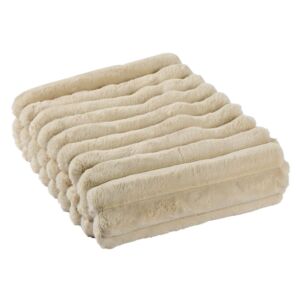 PLAID A GROSSES COTES WILMA COULEUR BEIGE 130 X 170 CM POLYESTER