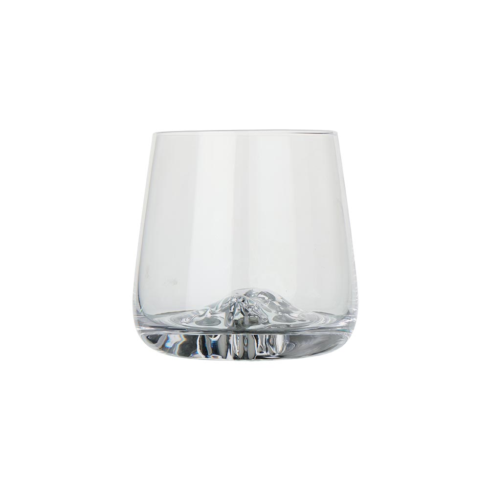 SET 4 VERRES EN VERRE FOND MONTAGNE 3 D  9 X 9 CM - Photo N°1