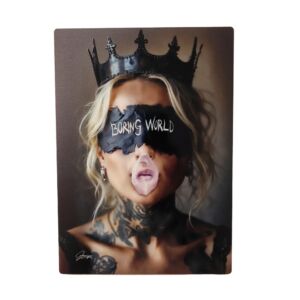 IMPRESSION  BORING WORLD DE GRANGER SUR DIBOND AVEC ATTACHE 20 X 28 CM