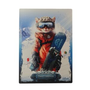 IMPRESSION S BINET CHAT MONIX SUR DIBOND AVEC ATTACHE 20 X 28 CM