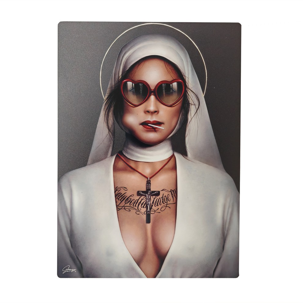 IMPRESSION  CONFESSION II DE GRANGER SUR DIBOND AVEC ATTACHE 20 X 28 CM - Photo N°1