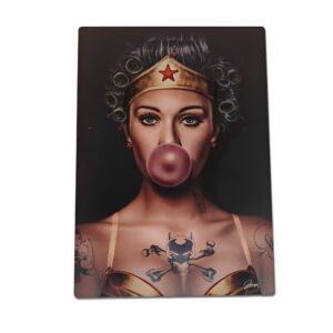 IMPRESSION  GIRL POWER  DE GRANGER SUR DIBOND AVEC ATTACHE 20 X 28 CM